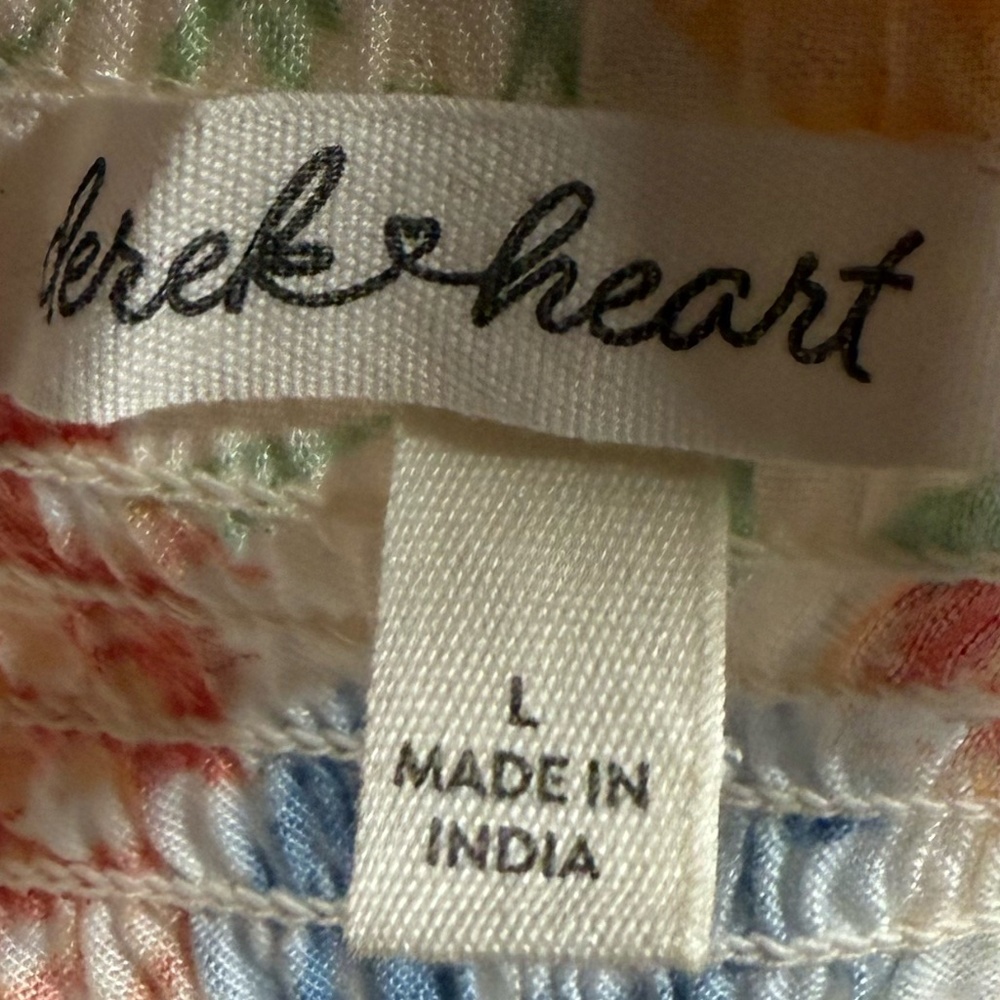 Derek Heart Floral Tiered Mini Dress - Boho Summer Sun Dress - Size L - Picture 4 of 6